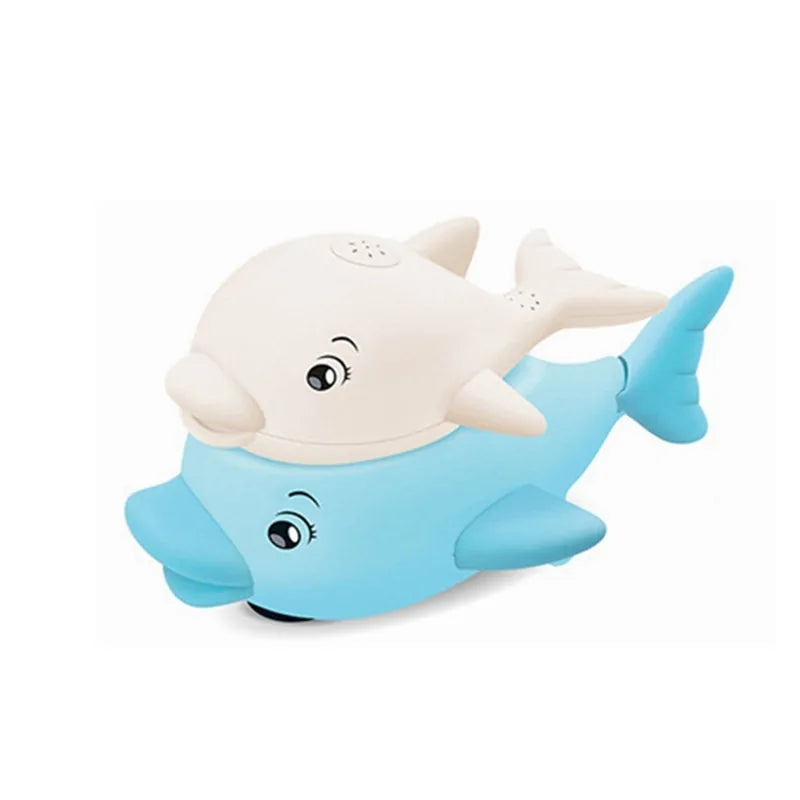 "Boule de bain électrique en forme de baleine : jouet de douche à jet d'eau avec lumière et musique