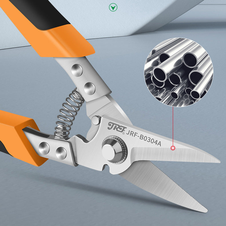 Heavy-Duty Industrial Shears - Professional Scissors & Shears for Cutting Metal Sheets, PVC Pipes, and Tin with Stainless Steel Blades and Ergonomic Handles for Comfortable Grip