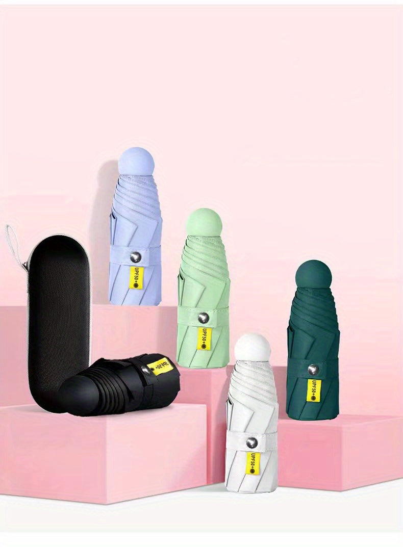 501 Six-Rib Capsule Umbrella: Stylish Windproof and Compact Mini Folding Pocket Umbrella, Perfect for Boys & Girls Outdoor Use – Ideal Mother's Day Gift