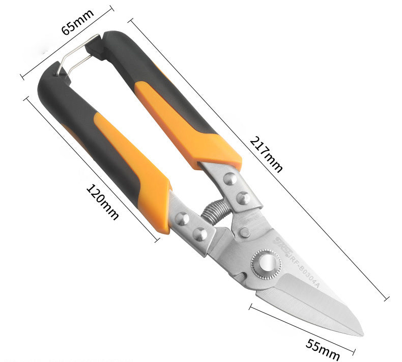 Heavy-Duty Industrial Shears - Professional Scissors & Shears for Cutting Metal Sheets, PVC Pipes, and Tin with Stainless Steel Blades and Ergonomic Handles for Comfortable Grip