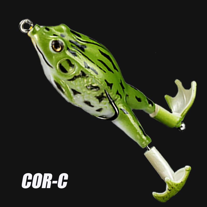 1pc ANFS Frog Leg Lure Fishing Reel - Soft Artificial Fish Bait with Multi-Color Options (Green, Brown, Black, Orange) for Bass & Panfish, Durable Plastic Design for Year-Round Fishing, Fishing Lure, Bass Fishing Lure, Realis