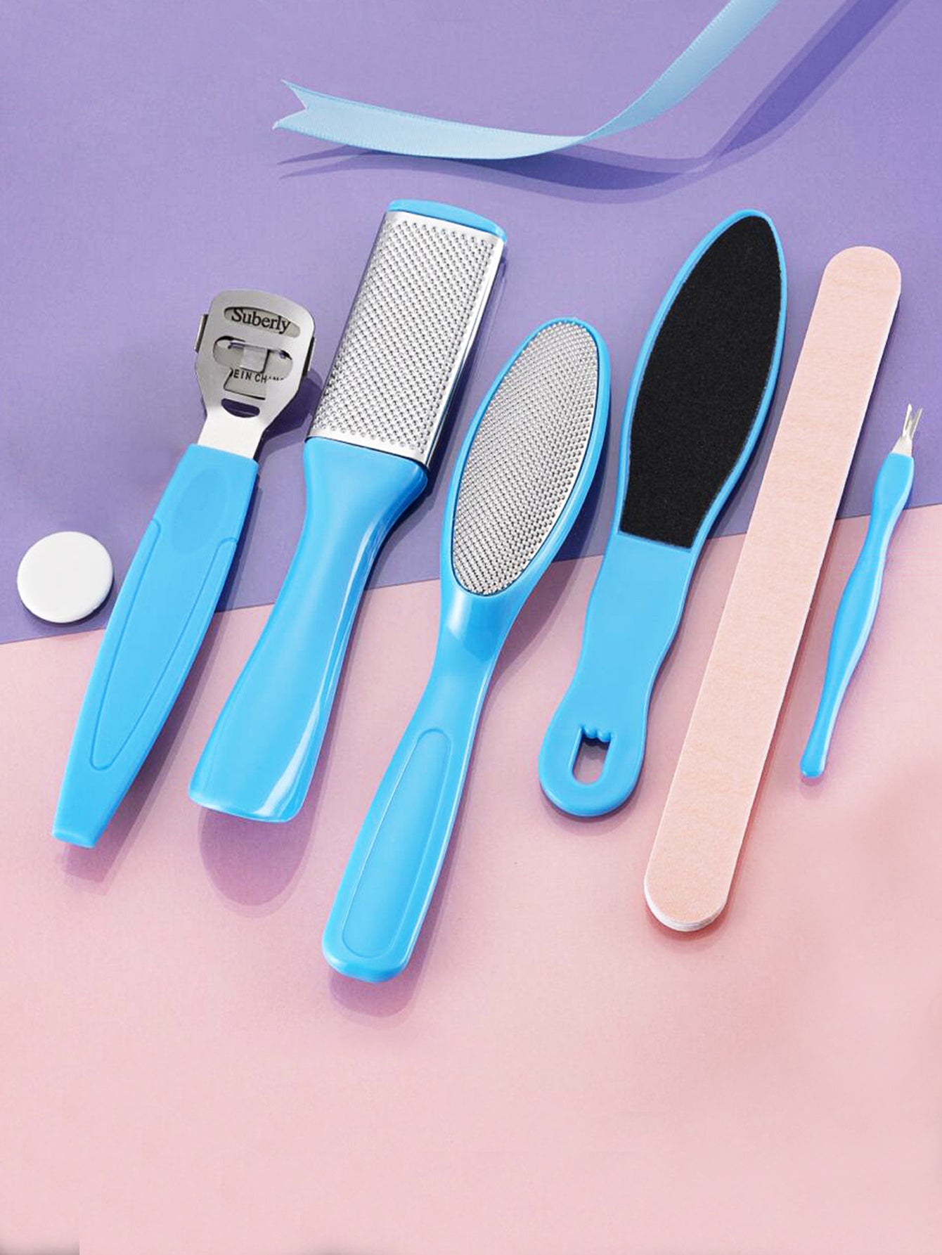 Professional 7-in-1 Pedicure Tool Set for Dead Skin Removal and Foot Care - Includes Callus Remover and Foot File for Men and Women