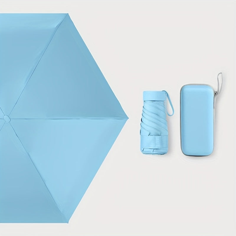 501 Six-Rib Capsule Umbrella: Stylish Windproof and Compact Mini Folding Pocket Umbrella, Perfect for Boys & Girls Outdoor Use – Ideal Mother's Day Gift