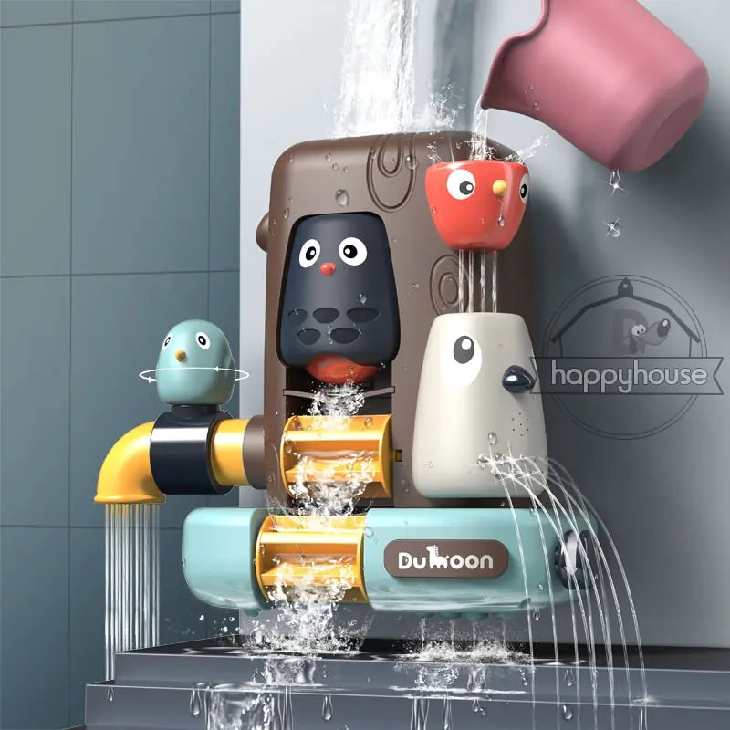 "Boule de bain électrique en forme de baleine : jouet de douche à jet d'eau avec lumière et musique