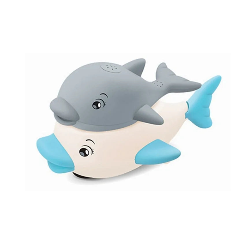"Boule de bain électrique en forme de baleine : jouet de douche à jet d'eau avec lumière et musique