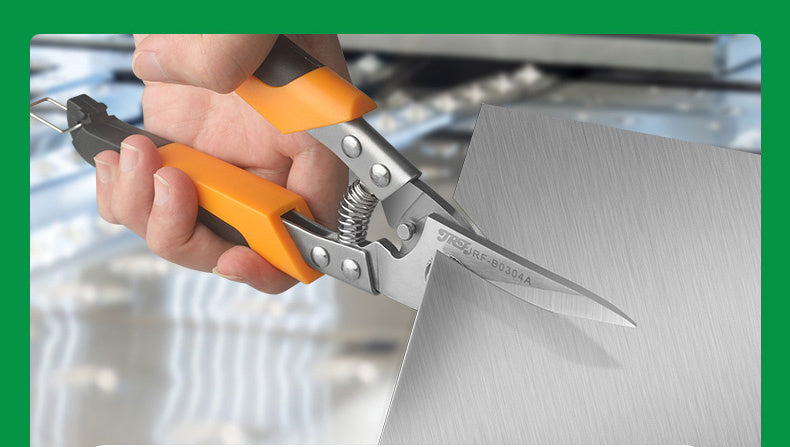 Heavy-Duty Industrial Shears - Professional Scissors & Shears for Cutting Metal Sheets, PVC Pipes, and Tin with Stainless Steel Blades and Ergonomic Handles for Comfortable Grip