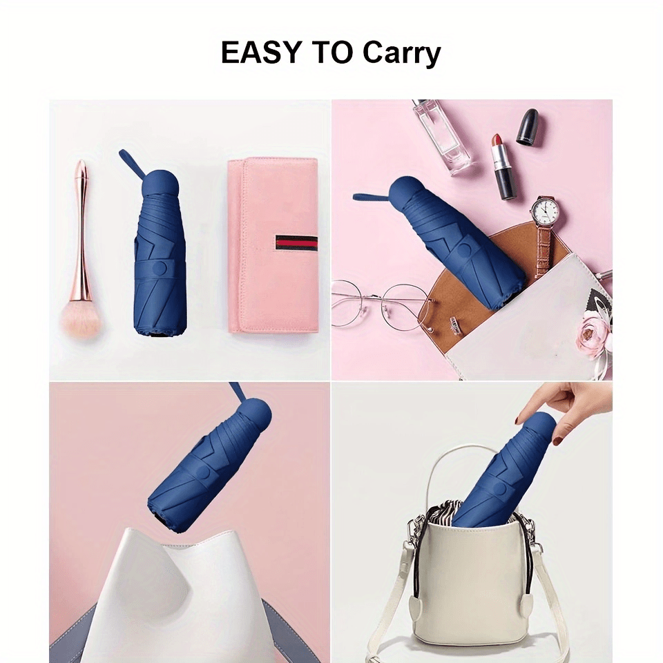 501 Six-Rib Capsule Umbrella: Stylish Windproof and Compact Mini Folding Pocket Umbrella, Perfect for Boys & Girls Outdoor Use – Ideal Mother's Day Gift