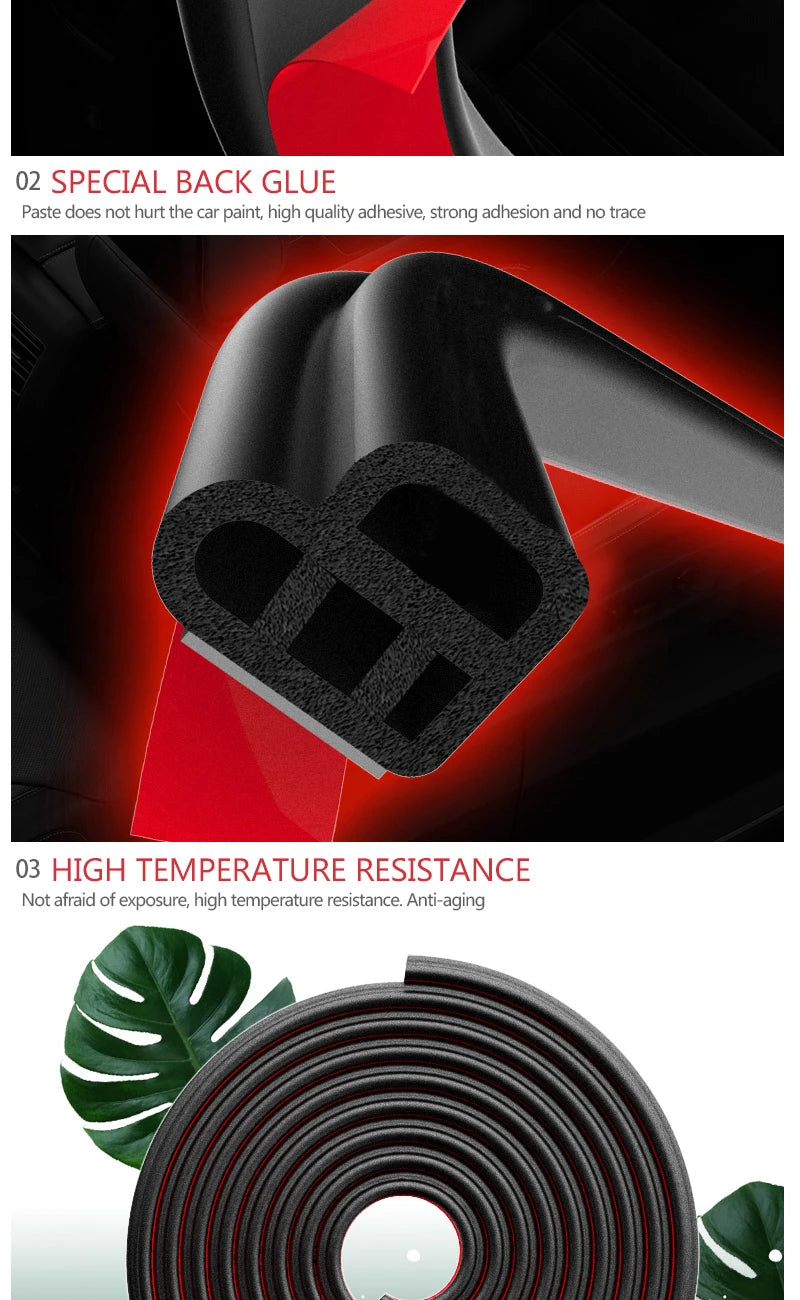 Bandes d'étanchéité en caoutchouc pour portière de voiture, autocollants pour coffre de porte automatique, isolation phonique intérieure de voiture, joints de protection, garniture