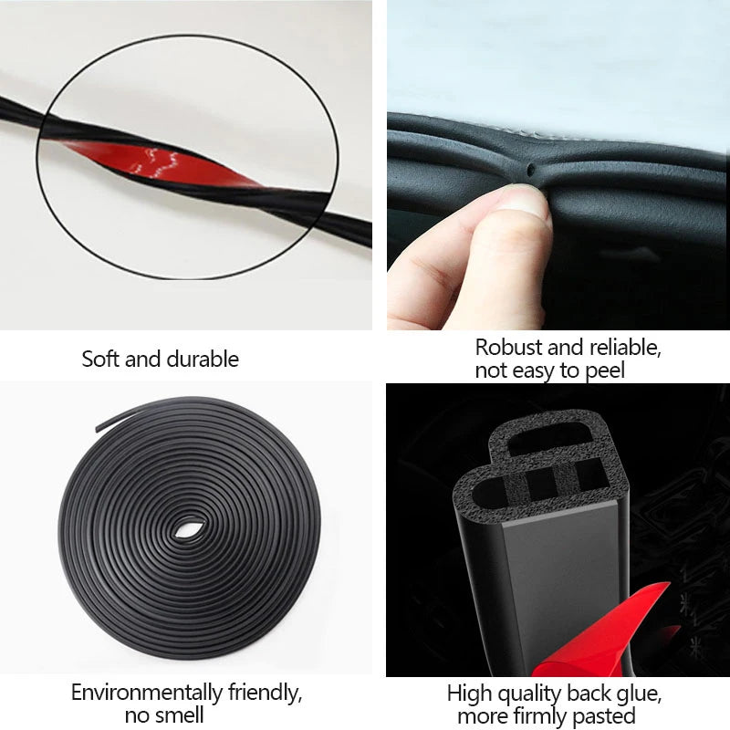 Bandes d'étanchéité en caoutchouc pour portière de voiture, autocollants pour coffre de porte automatique, isolation phonique intérieure de voiture, joints de protection, garniture