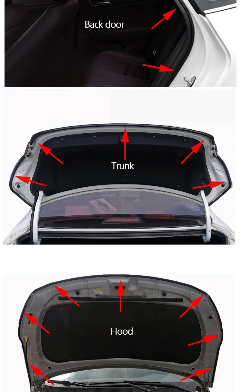 Bandes d'étanchéité en caoutchouc pour portière de voiture, autocollants pour coffre de porte automatique, isolation phonique intérieure de voiture, joints de protection, garniture
