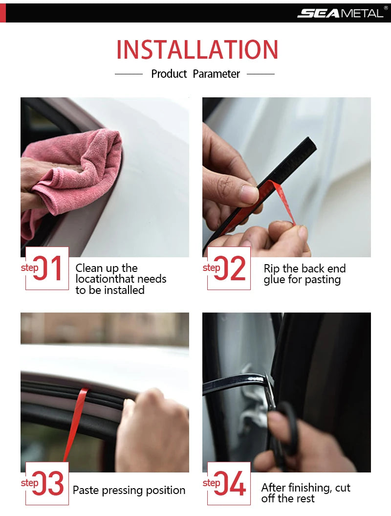 Bandes d'étanchéité en caoutchouc pour portière de voiture, autocollants pour coffre de porte automatique, isolation phonique intérieure de voiture, joints de protection, garniture