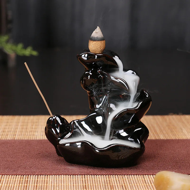 Creative Home Decor Backflow Stick Incense Burner Ceramic Censer Home Decoration Use In Home Teahouse
