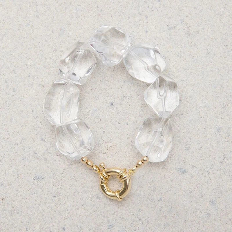 Bracelet d'amitié en cristal transparent chic, cadeau de mode exquis pour homme, design simple, bijoux à porter au quotidien, bracelet de plage 2020
