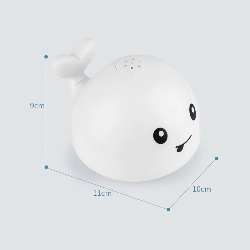 "Boule de bain électrique en forme de baleine : jouet de douche à jet d'eau avec lumière et musique