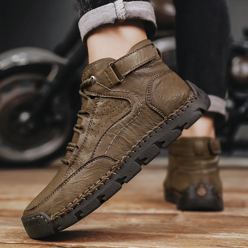 Loafers Ankle Boots Male Sneakers Sports and Leisure Casual Sneaker Leather Shoes Men's Casual Shoes Work Boots for Men Fashion