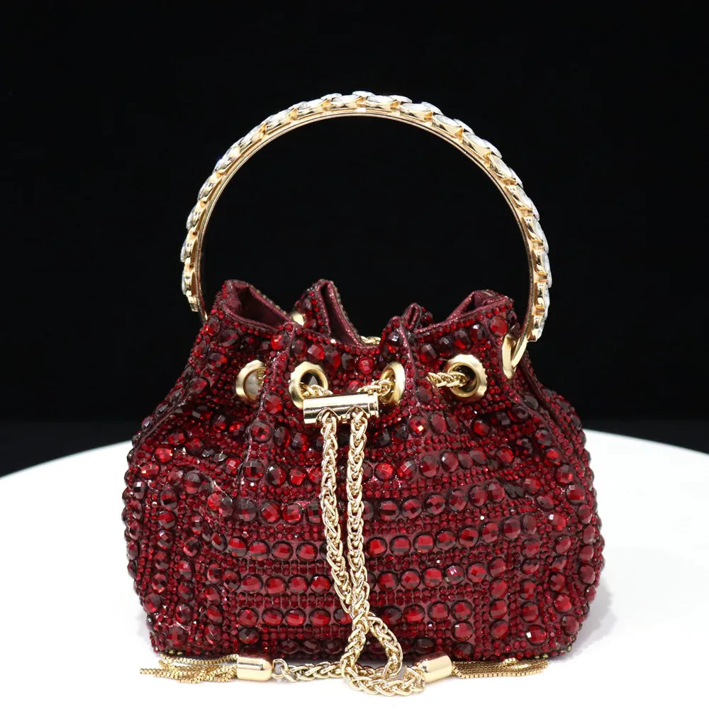 Venus Chan Talons Hauts pour Dame 2023 Designer De Luxe Couleur Verte Plein Diamant Bout Pointu Chaussures De Mariage Et Sac Ensemble pour la Fête