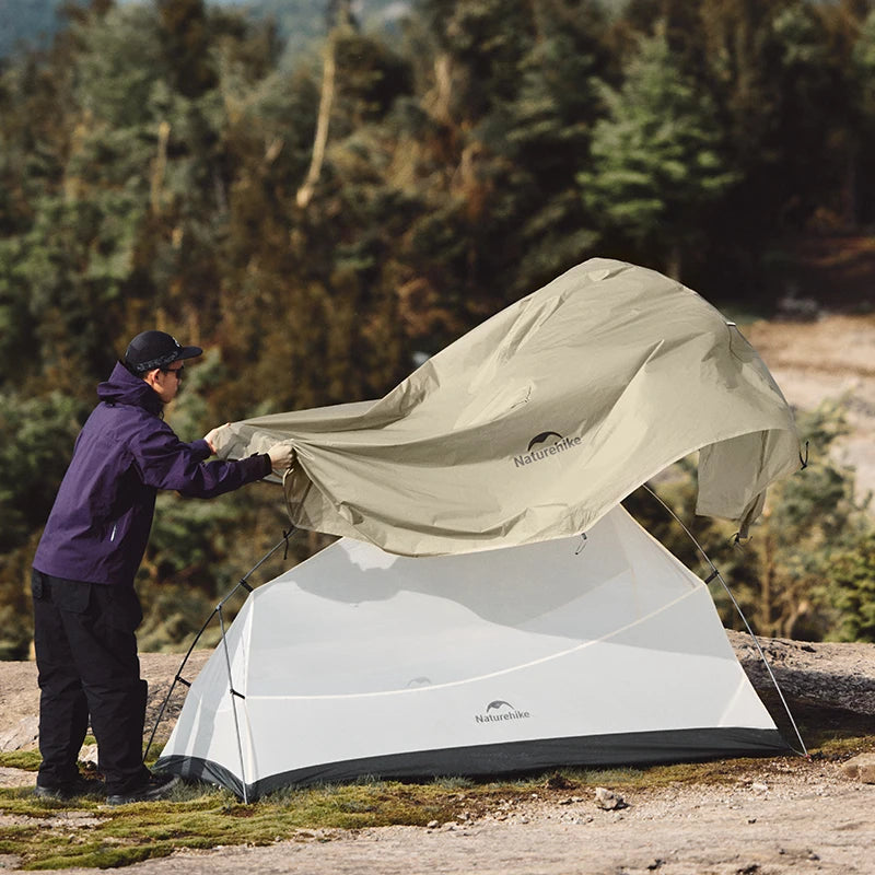 Naturehike Camping Tent Ultralight Portable Cloud Up Pro 2 Person Shelter Tent Folding Backpack Waterproof Travel Beach Tent