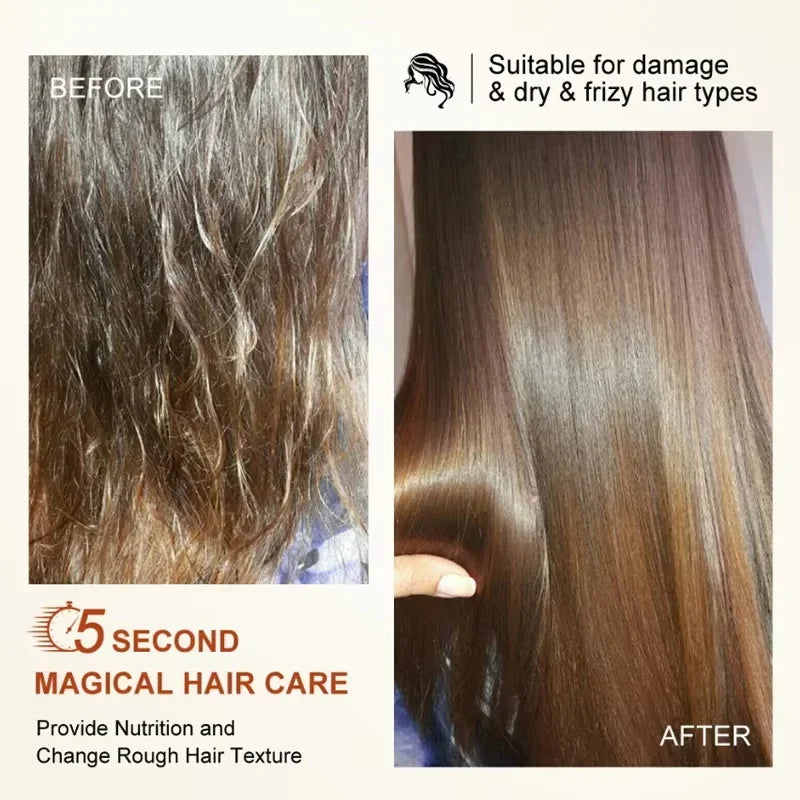 Keratin Hair Mask Magical 5 Second Repair Damage Frizzy Soft Smooth Shiny Hair Deep Moisturize Hair Treat Repair Hair Care Mask