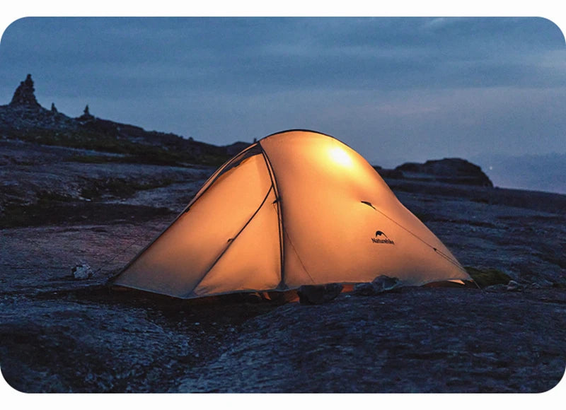 Naturehike Camping Tent Ultralight Portable Cloud Up Pro 2 Person Shelter Tent Folding Backpack Waterproof Travel Beach Tent