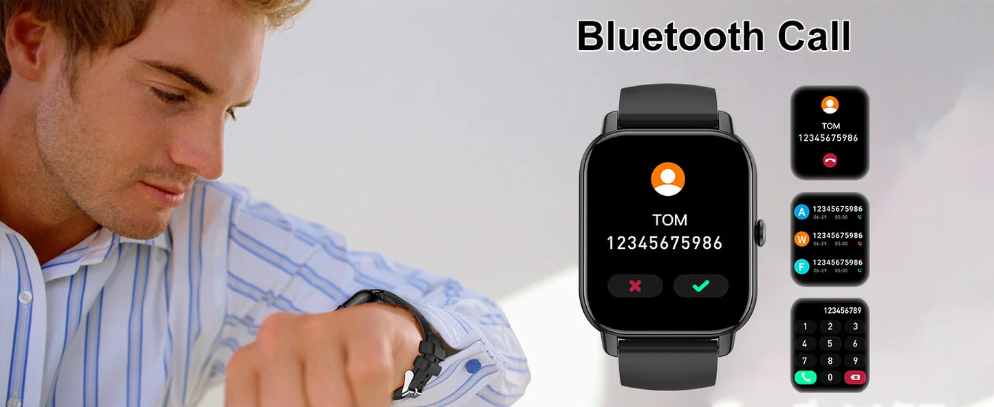 Smart Watch, 1.85" Smartwatch for IP68 Waterproof, 110+ Sport Modes, Fitness Activity Tracker, Heart Rate Sleep Monitor.