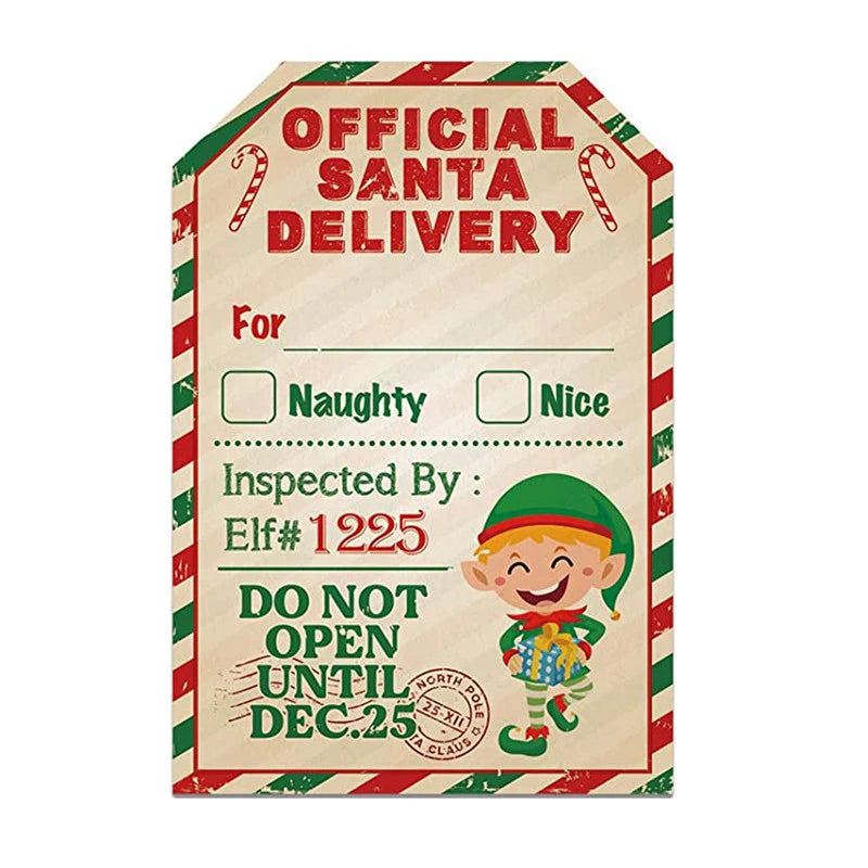 200Sheets Christmas Gift Tag Stickers Vintage Santa Claus Labels Christmas Decoration Stickers Envelope Seals Label Gifts