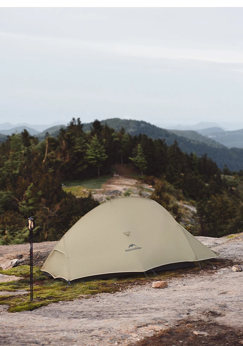 Naturehike Camping Tent Ultralight Portable Cloud Up Pro 2 Person Shelter Tent Folding Backpack Waterproof Travel Beach Tent