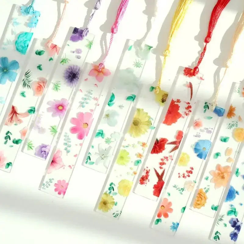 1pc Flower Bookmark Transparent Daisy Epoxy Resin Book Marker Floral Page Marker For Best Friends Back To School Back To School