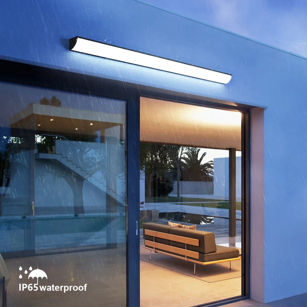 2/1 PCS Led Waterproof Wall Lamp IP65 Outdoor Long Strip Light APP/Remote Control Garden Decoration External Wall Lamps 85V-265V