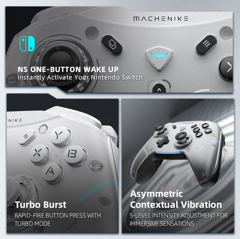 Manette de jeu MACHENIKE G5 Pro, trois modes Fps, manette de jeu sans fil, déclencheur Hall, joystick pour Switch PC Steam, cadeau