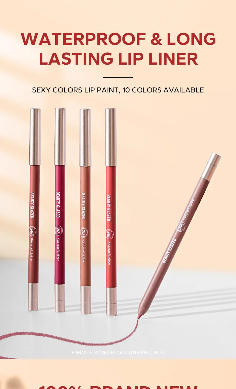 BEAUTYGLAZED 10 colors matte lip glazes do not fade easily non-stick cup lasts 24 hours for a glazed nude lipstick pen