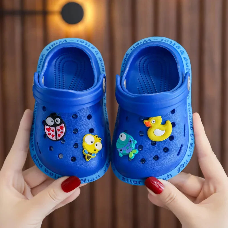 Summer Children Garden Clogs Shoes Boys&Girls Beach Sandal Kids Lightweight Breathable Cute Cartoon Slip Baby Slippers