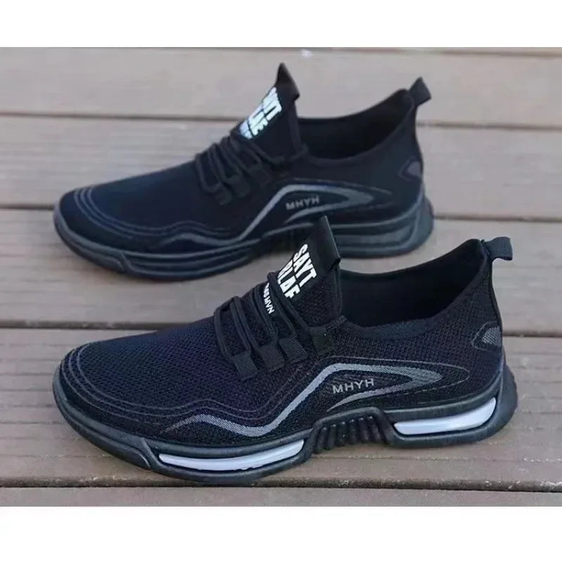 Chaussures de printemps légères et déodorantes pour hommes Baskets en maille respirante Chaussures confortables et tendance polyvalentes pour hommes