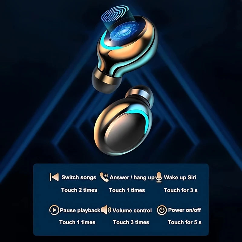 NEW F9 Upgrade TWS Bluetooth Earphones Wireless Headphone 9D Stereo Sports Waterproof Earbuds Headset With Microphone For Xiaomi