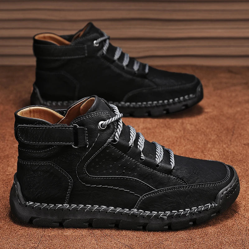 Loafers Ankle Boots Male Sneakers Sports and Leisure Casual Sneaker Leather Shoes Men's Casual Shoes Work Boots for Men Fashion