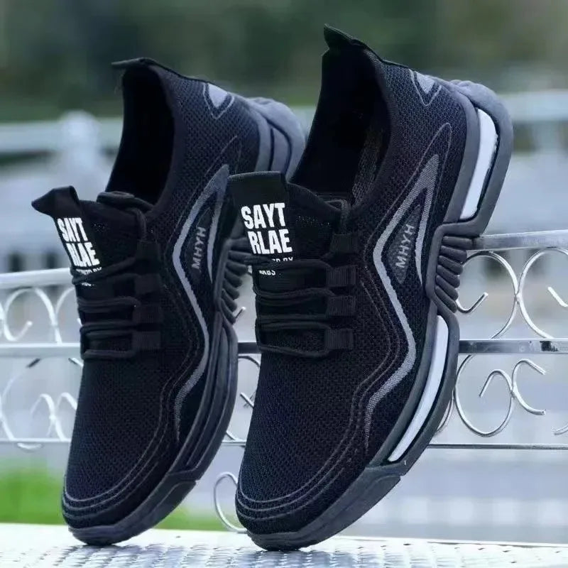 Chaussures de printemps légères et déodorantes pour hommes Baskets en maille respirante Chaussures confortables et tendance polyvalentes pour hommes