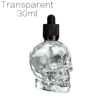 1pcs 30ml Skull Bottle Bitter Bottle E Liquid Frosted Black Skull Shape Glass Dropper Bottle With Child Proof