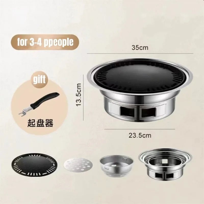 Stainless Steel Barbecue Stove Easy to Clean Charcoal Camping Grill for Outdoor Cooking Picnics and Backyard Gatherings