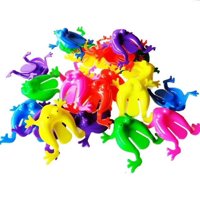 10 Pcs Jumping Frog Bounce Toys For Kids Novelty Assorted Stress Reliever Toys For Children Birthday Gift Party Favor Gifts