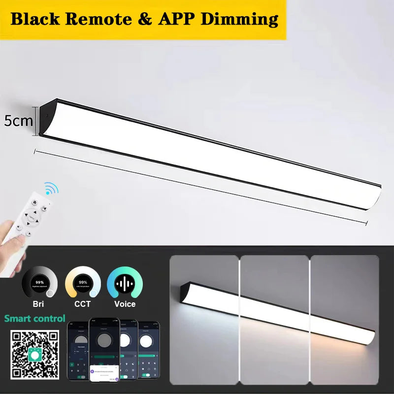 2/1 PCS Led Waterproof Wall Lamp IP65 Outdoor Long Strip Light APP/Remote Control Garden Decoration External Wall Lamps 85V-265V