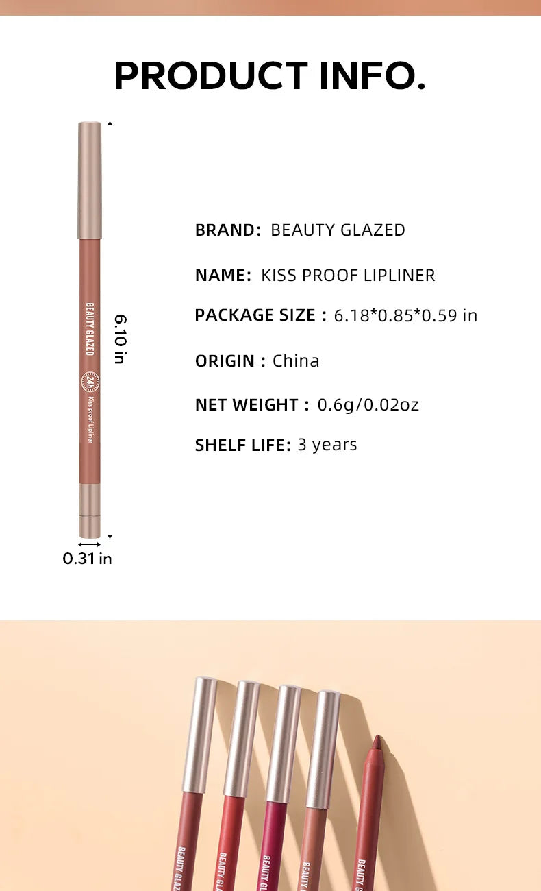 BEAUTYGLAZED 10 colors matte lip glazes do not fade easily non-stick cup lasts 24 hours for a glazed nude lipstick pen