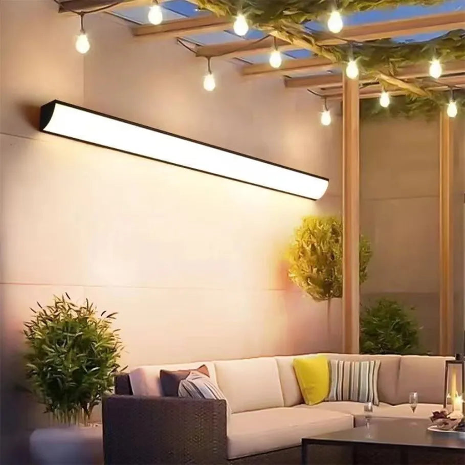 2/1 PCS Led Waterproof Wall Lamp IP65 Outdoor Long Strip Light APP/Remote Control Garden Decoration External Wall Lamps 85V-265V