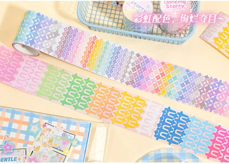 MINKYS Bubble Star Decorative Stickers Tapes Packing Tape Back to School Stationery Accessories Supplies
