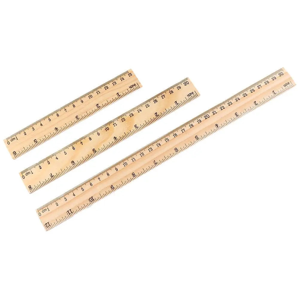 School Supplies Desk Accessories 15/20/30cm Teacher Stationery Student Straight Rulers Wooden Rulers Drawing Rulers Rulers