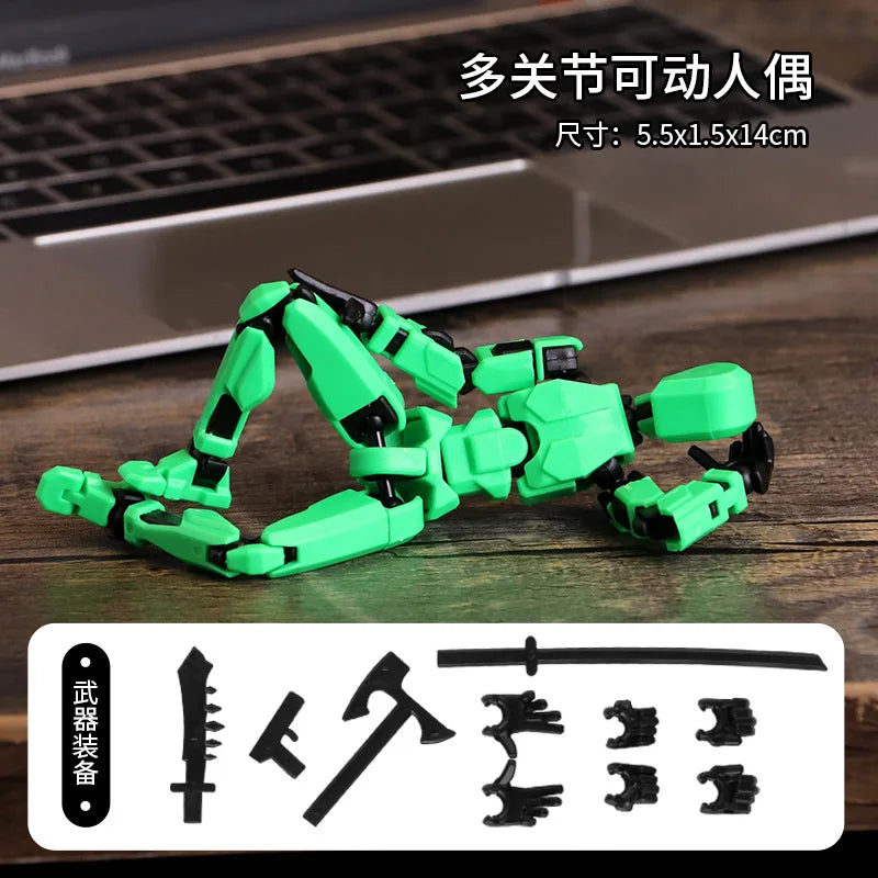 Luminous 13 Jointed Movable Action Figures Shapeshift Robot 3D Printed Mannequin Character Assemble Toys Game Kids Gifts