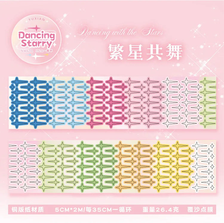 MINKYS Bubble Star Decorative Stickers Tapes Packing Tape Back to School Stationery Accessories Supplies