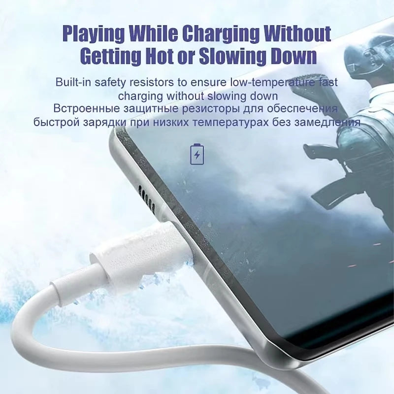 NNBILI 1-3PCS 10A 100W Type C Super Fast Charging Cable Data Cord For Huawei OPPO vivo iQoo Quick Charing USB C Cables