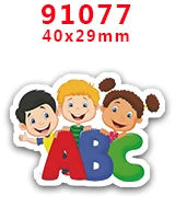 30pcs/Lot Back To School Printed Planar Resin for Hair Bows PR90363