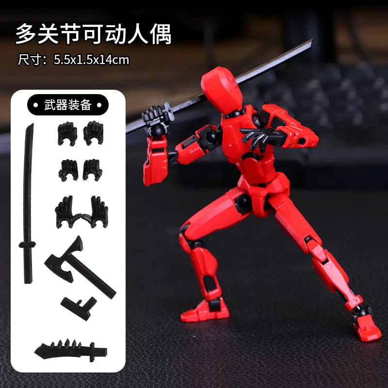 Luminous 13 Jointed Movable Action Figures Shapeshift Robot 3D Printed Mannequin Character Assemble Toys Game Kids Gifts