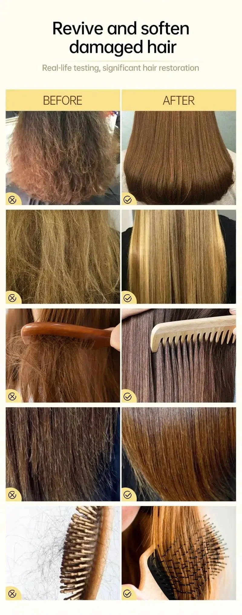 Keratin Hair Mask Magical 5 Second Repair Damage Frizzy Soft Smooth Shiny Hair Deep Moisturize Hair Treat Repair Hair Care Mask