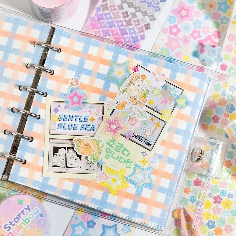 MINKYS Bubble Star Decorative Stickers Tapes Packing Tape Back to School Stationery Accessories Supplies